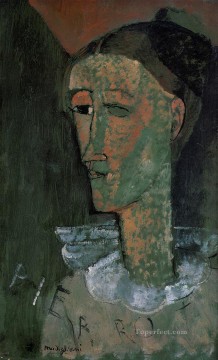  1915 Painting - pierrot self portrait as pierrot 1915 Amedeo Modigliani